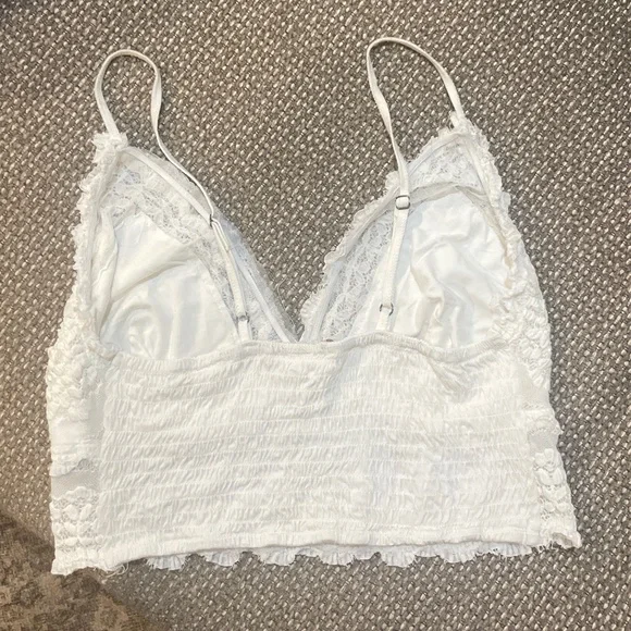 NWOT Free People amina ruffled bralette in white Size Small - Picture 2 of 3
